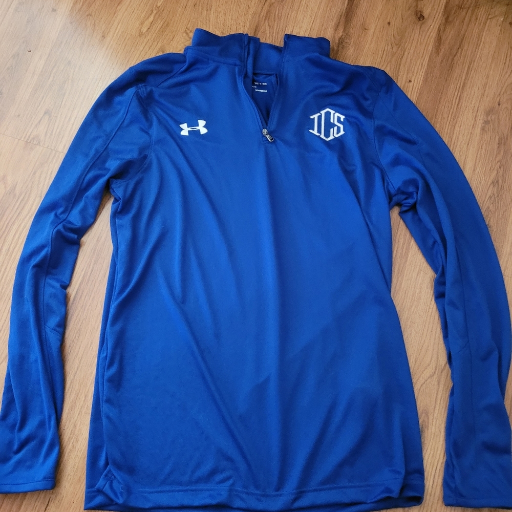 Under Armour Mens Blue Longsleeve Loose Heat Gear Shirt Size Small/Meduim